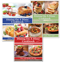 Dining On A Dime Cookbooks - 3 PRINT BOOK SET 50% Off!